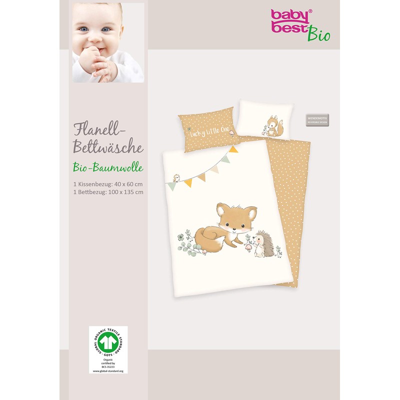 Herding Baby Best Bedding Set, Cotton, Brown, 40 x 60