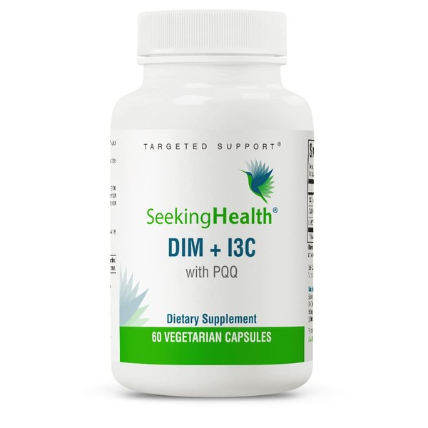 Seeking Health DIM + I3C, 400 mg Supplement, Supports Healthy Hormone Metabolism and Estrogen Balance for Women, Mood Support, Vegetarian (60 Capsules)*