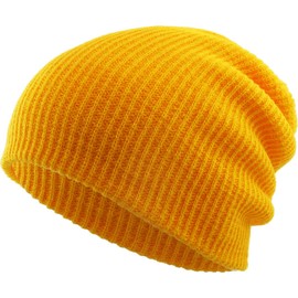 KBETHOS - Gorro holgado para invierno, suave, cómodo, para uso diario, unisex, varios estilos, 4. Amarillo Sólido Holgado, One Size