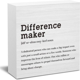 Difference Maker Letter Pattern Ornament, 1 Count Modern Desktop Decoration, Decorative Accessories for Home Office School Dormitory