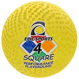 Epic 8.5" Best Value Rubber Yellow Playground Balls in 6-Colors 8.5" Diameter