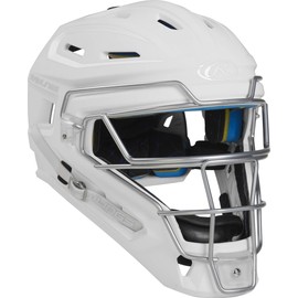 Rawlings | MACH Catcher's Helmet | Baseball | Junior (6 1/2" - 7") | White/White