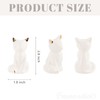 Framendino, 2 Pack Ceramic Toilet Bolt Caps Lovely Cat Decorative