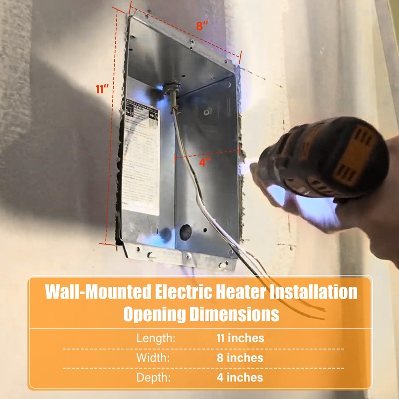 CSC151TW Electric Wall Heater Complete Unit With Thermostat, 120 Volt