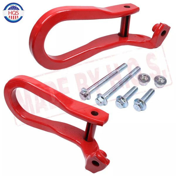 HQS Tow Hooks (2) Red 84072464 For Chevy Silverado, GMC