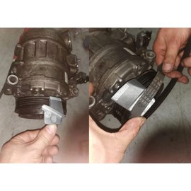 ZKTOOL 2-Piece Metallic Disassembly/Assembly Tools Set for Car Stretch Fit V-Ribbed Belt, Car Ribbed Drive Belt Remover Installation Tool Set, Belt Removal/Installation