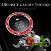 JUSTTOP 2PCS Car Bling Crystal Rhinestone Engine Start Ring Decals,