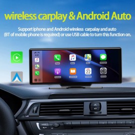 Polarlander 10" Portable Car Stereo BT Radio Touchscreen Wireless Apple CarPlay Android auto