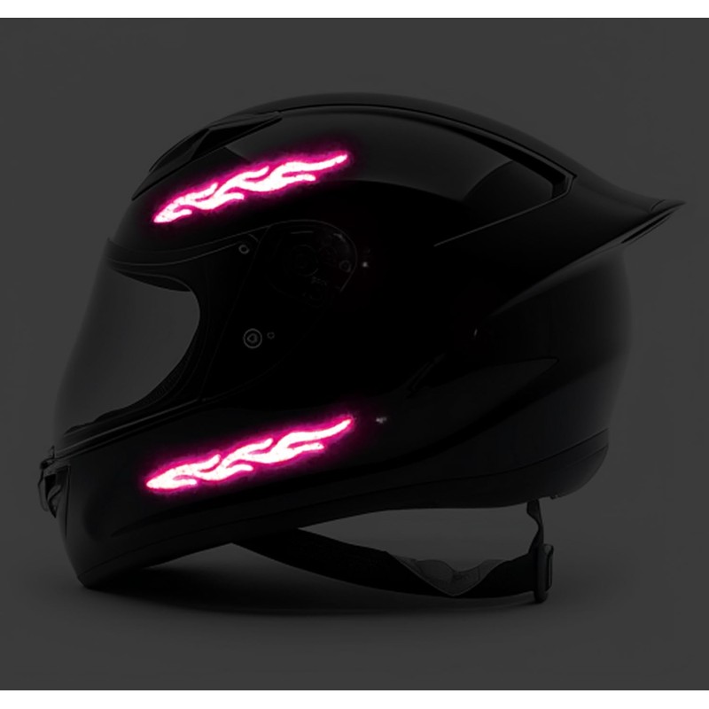 customTAYLOR33 High-Intensity Grade Premium Reflective Tribal Flame Helmet Decals, Motorcycle