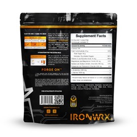 IRONWRX Hypertonic Performance Drink | For Endurance Support | Orange Flavor | 15 Servings | Advanced Hydration Mix with 43g of Time Release Carbohydrates, Electrolytes, and Amino Acids