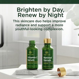 ToLB Anti Aging Serum Two-Pack - 98% Natural, 72% ORGANIC - Vitamin C Serum - Retinol Serum