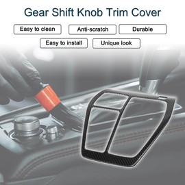 TUCKBOLD Stainless Steel Gear Shift Knob Button Cover for Toyota RAV4 2019-2025 Console Gear Panel Decal Trim Sticker Interior Accessories Carbon Fiber Black