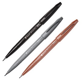 Marcadores Punta Pincel Base Agua Pentel 3 U-SES15C-AEN-EST