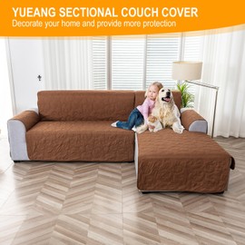 YUEANG Sectional Couch Covers L Shape Couch Cover for Dogs, Reversible Sofa Slipcover Pet Cat Scratch Furniture Protector Cover