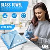 GRACE & KEDY Glass Towel Set of 4 - Ultra-Soft