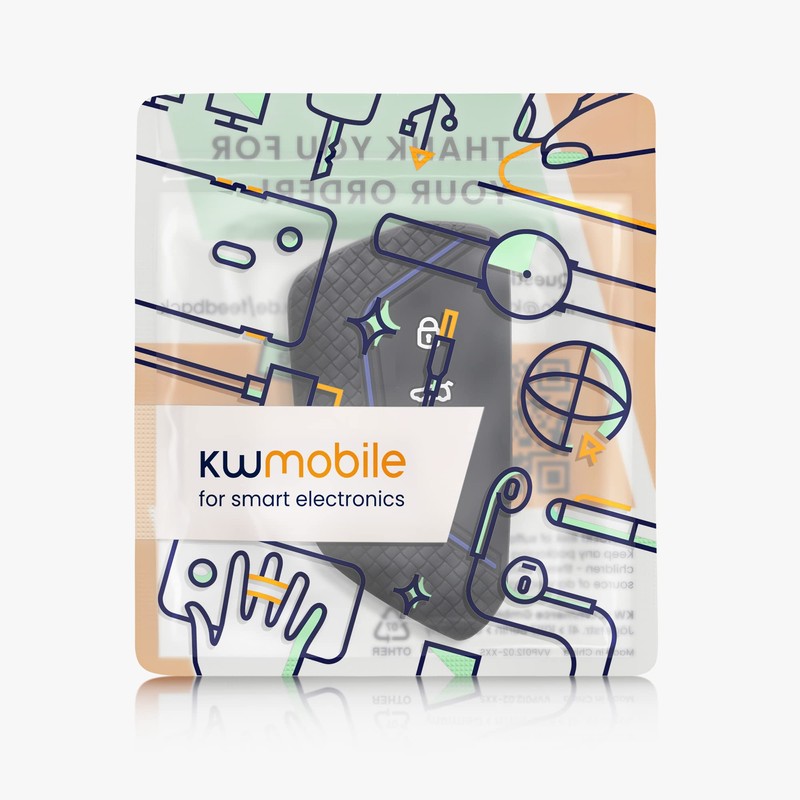 kwmobile Car Key Case Compatible with VW Golf 8 3-Button