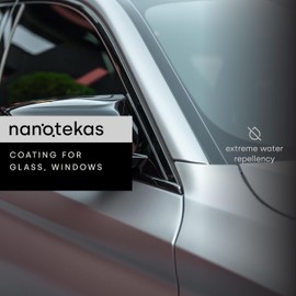 Nanotekas Ceramic Coating for Cars - Nano Wiper Auto Protection Spray Wax - 100 ml Windshield Water Repellent - Glass Guard Car Sealant in Your Car Wax Kit - Hydro Shield for More Visibility