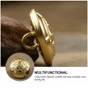 NUOBESTY 50pcs Metal Button Set Golden Brass Round Buttons for