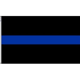 B&Y 3x5 FT Thin Blue Line Flag Police Cop Flag Sewn Nylon Stripes #1 Quality US Made by American Flag Superstore