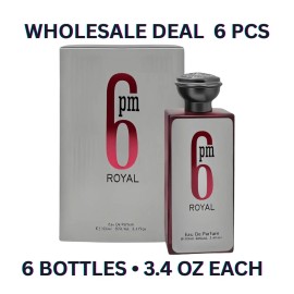 Secret Plus 6 PM ROYAL Eau de Parfum 3.4oz – Secret Plus Cologne – 6-Pack WHOLESALE