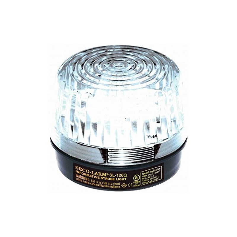 SECO-LARM SL-126Q/C Clear Security Strobe Light