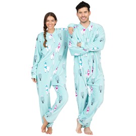 Footed Pajamas -Family Matching Llamas Adult Footless Hoodie Chenille One Piece Medium Adult Plus Size/Wide (Fits 5'8-5'11")