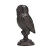 BRASSTAR Cast Iron Owl Statue with Base Smooth Details Garden