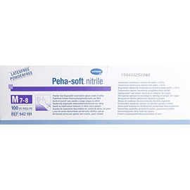 Peha Soft Nitrile Unt.handsch.pulverfr. Non-Sterile M Pack of 100