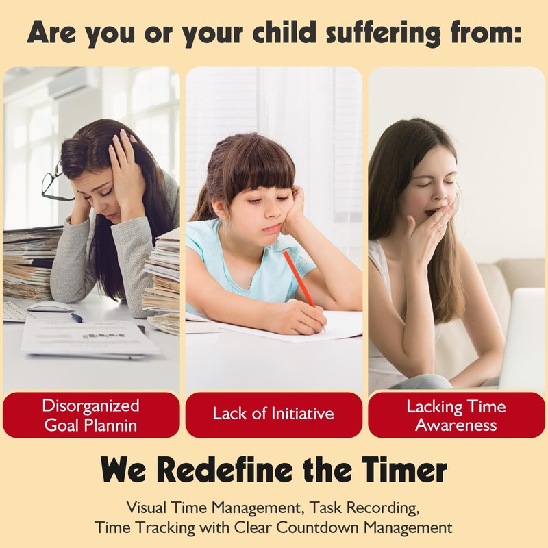 Visual Timer for Kids with Planning Board, ADHD Timer for
