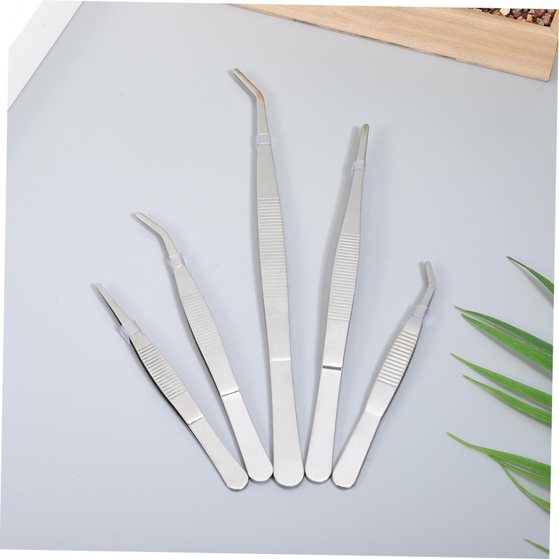 Outanaya 5Pcs Succulent Tweezers Tool Stainless Steel Gardening Tools for