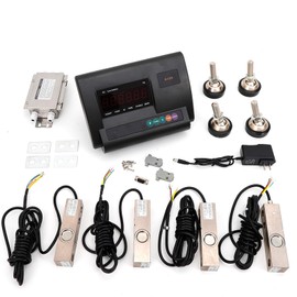 LIYUANJUN Livestock Scale Kit, 5000LBS High Precision Indicator Floor Scale with 4-Wire Junction Box 2.5T Load Capacity Animal Scale Kit for Cattle Pigs Sheep Goats Waterproof