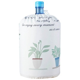 Reusable Water Dispenser Barrel Dust Cover for 5 Gallon Water Bottle,Plant Style Decorative Cover for Water Bottle Bucket,Stretchy Fabric drawstring Water Cooler Dust Proof Covers