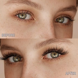 GAQQI Cluster Lashes 120pcs Diy Lash Extensions Soft Natural False Lashes C Curl Mix Individual Lashes Clusters Eyelashes At Home(GQ03-C Mix)