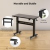 WALKINGDESK Pneumatic Standing Desk with Wheels, Whole Piece Board Rolling