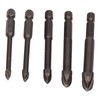 5Pcs Cross Hex Drill Bit Carbide Glass Drills Bits Concrete