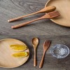 XMHF Wooden 9 inch Japanese Spoon Fork Set Kitchen Tableware