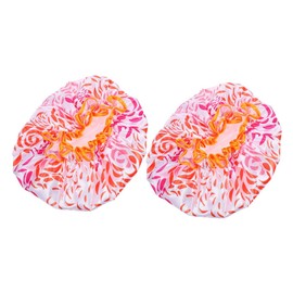 FRCOLOR 2pcs Extra Large Shower Cap Breathable Double Layer Elastic Hair Bonnet for Long Hair Reusable Bathing Accessory for Women Stylish and Comfortable Design