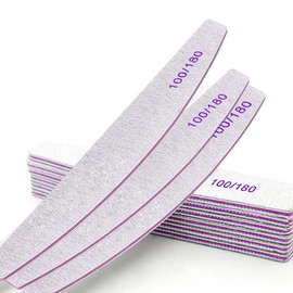 Professional Nail File Set, 6 Pcs 100/180 Grit Nail File, Emery Boards for Nail Files Professional, Suitable for Gel Acrylic Nail File, Nail Files for Natural Nail Technician Accessories