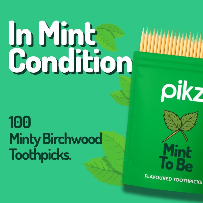 pikz Flavoured Toothpicks – Bold Natural Flavours, Resealable Packs –