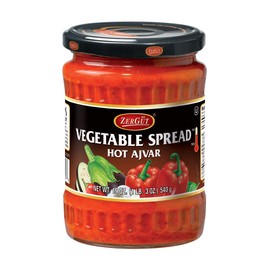 ZerGut Vegetable Spread HOT Ajvar Kosher 4 Glass Jars 19oz/540g each