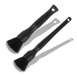Ziciner Car Detailing Brush, Ultra Soft Car Detail Brush Kit for Elegant Surfaces, Auto Scratch-Free Cleaner Kit for Car Interior & Exterior, Wheels, Dashboard, Engine Bay (Long+Short Handle)