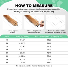 OWANVION Zapatos para Perro, 4 Piezas Botas para Perros de Transpirable Antideslizantes, con Correas Reflectantes y Ajustables, Zapatos para Perro Pequeño Mediano y Grande