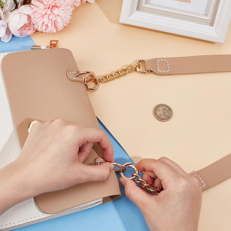 UNICRAFTALE 2Pcs Bag Extender Chain Golden Handbag Strap Extender Bag