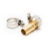 3-Pack Heavy-Duty 3/4-in. Brass Coupling with Stainless Steel Clamps (Hose
