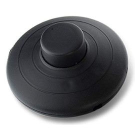 edi-tronic Foot Switch Round Black 2A 250V Floor Lamp Switch Pedal Switch Foot Switch