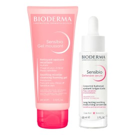 🧴✨ Kit Bioderma Sensibio | Limpieza y Cuidado Facial para Piel Sensible – Gel Moussant + Sérum 🌿💖