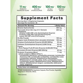 Probióticos con enzimas | 60 cápsulas | Apto para el estómago para hombres y mujeres | Sin OMG, sin gluten | por Natures Truth