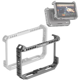VILTROX Monitor Cage for DC-X2/DC-X3 - Durable Aluminum Protective Frame with Cold Shoe Mounts and Threaded Holes for Accessory Expansion