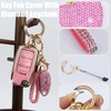 YIKECASE Key Fob Cover with Diamond Keychain Fit for VW