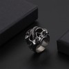 Rofusn Gothic Skull Snake Band Ring, Stainless Steel Cocktail Party